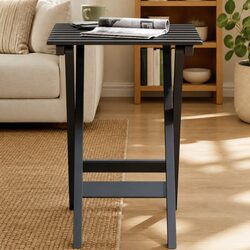 Durable Black Foldable Side Table for Indoor and Outdoor