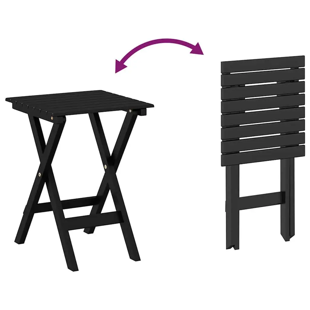 Black Foldable Side Table for Indoor and Outdoor
