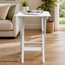 Sturdy White Poplar Wood Foldable Side Table for Indoor and Outdoor