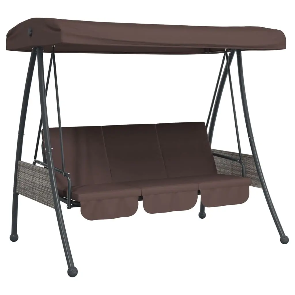 2-in-1 Garden Swing Bench with Adjustable Canopy