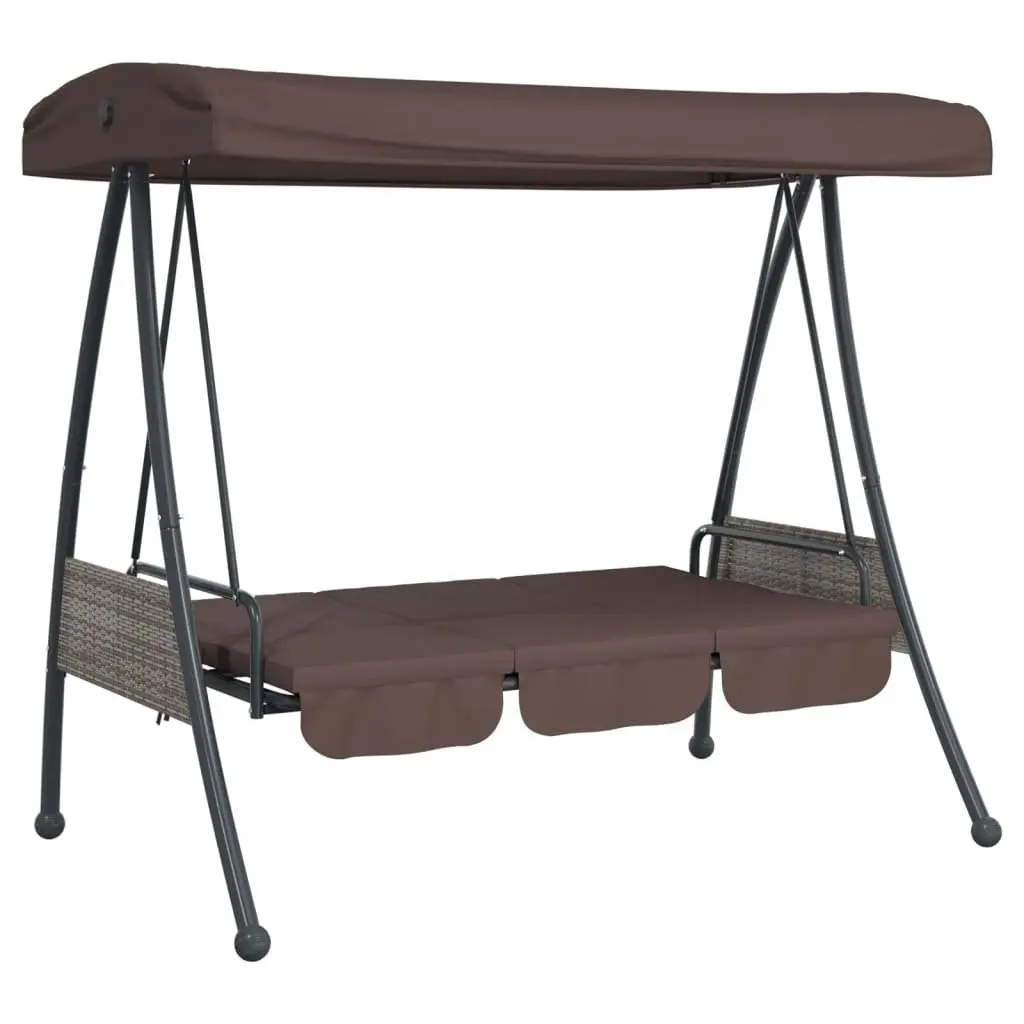 2-in-1 Garden Swing Bench with Adjustable Canopy