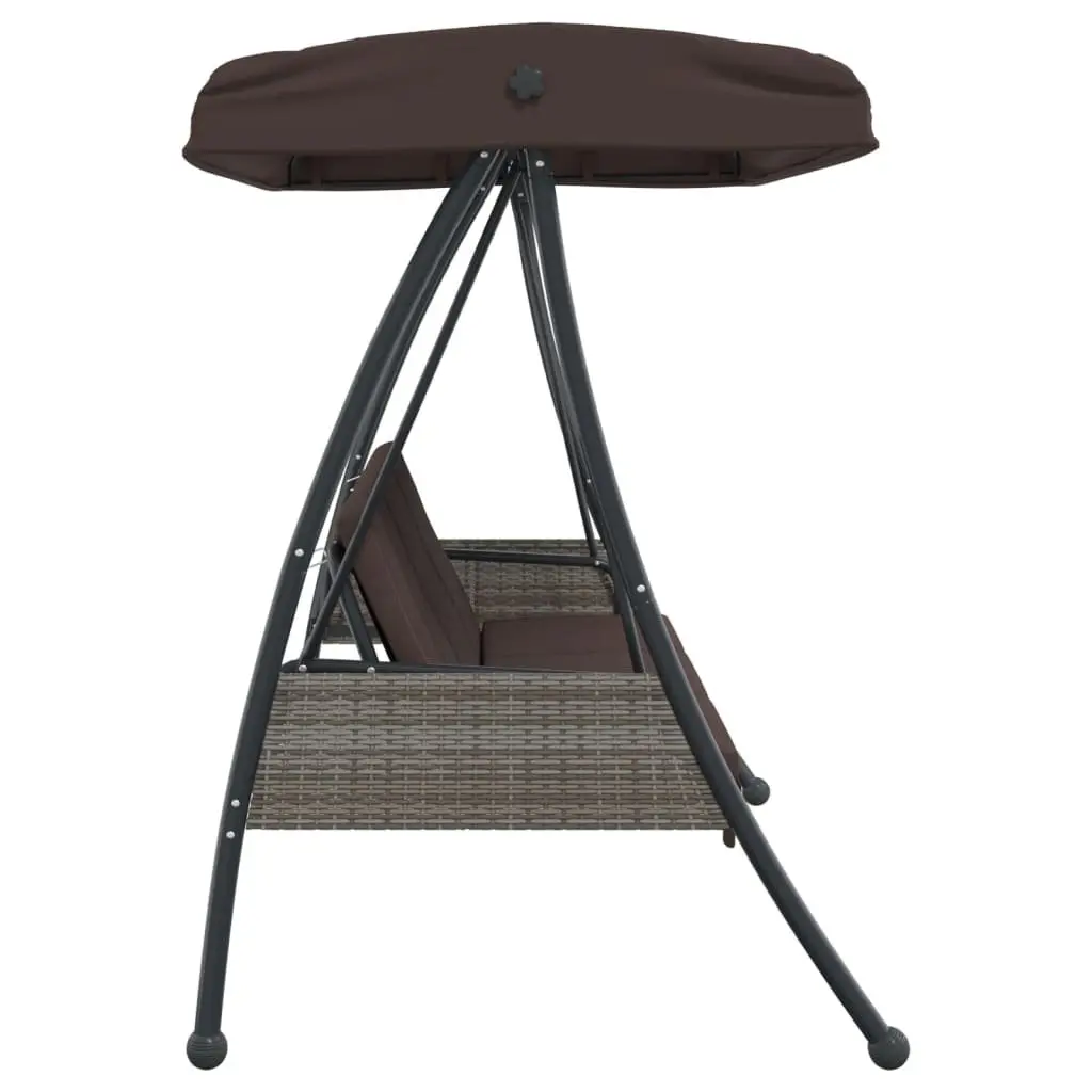 2-in-1 Garden Swing Bench with Adjustable Canopy