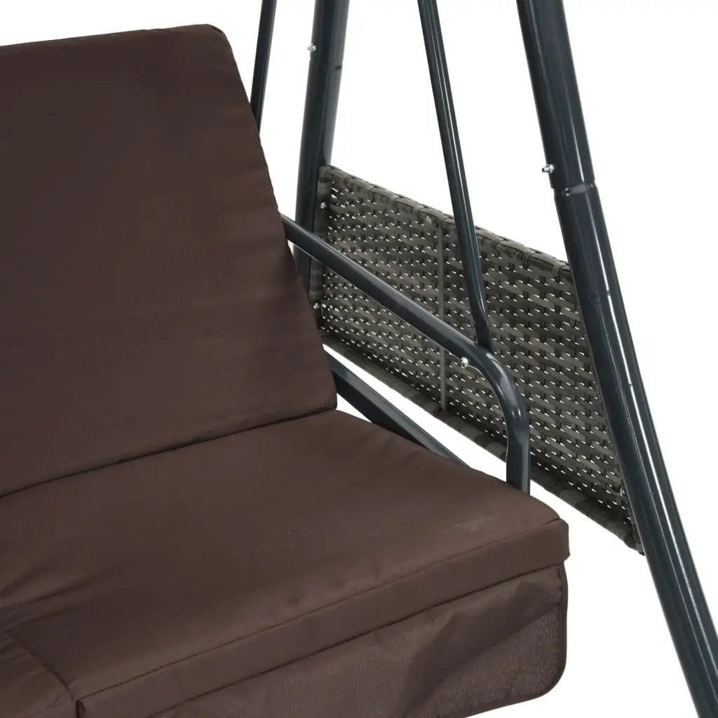 2-in-1 Garden Swing Bench with Adjustable Canopy