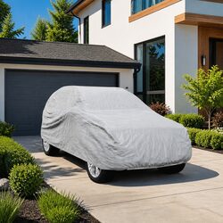 SUV Car Cover Grey Full Size Non-Woven Fabric Breathable Dust Protection Storage