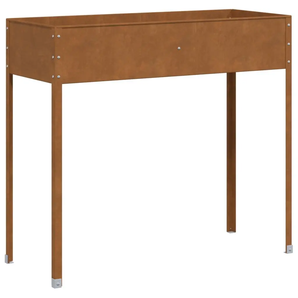 Garden Planter Box Steel 100.5 x 40.5 x 90 cm Brown