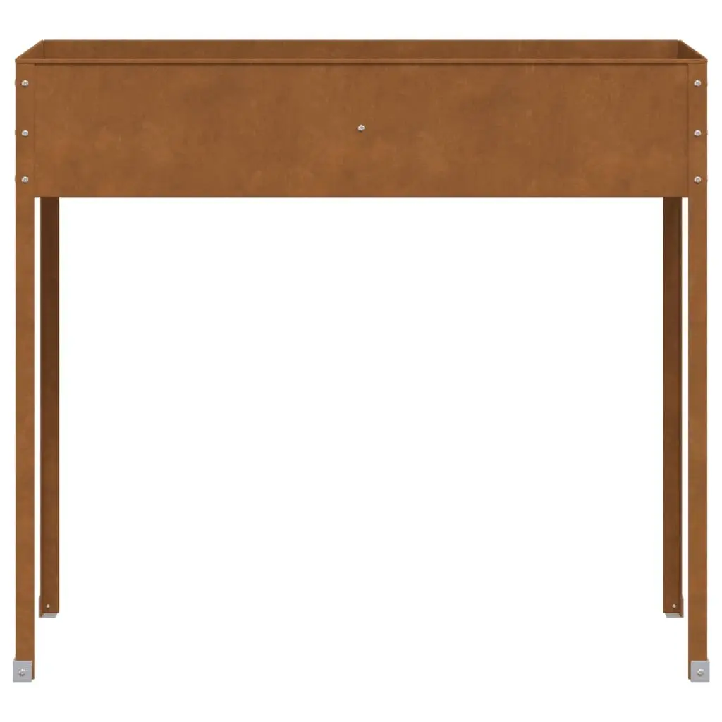 Garden Planter Box Steel 100.5 x 40.5 x 90 cm Brown