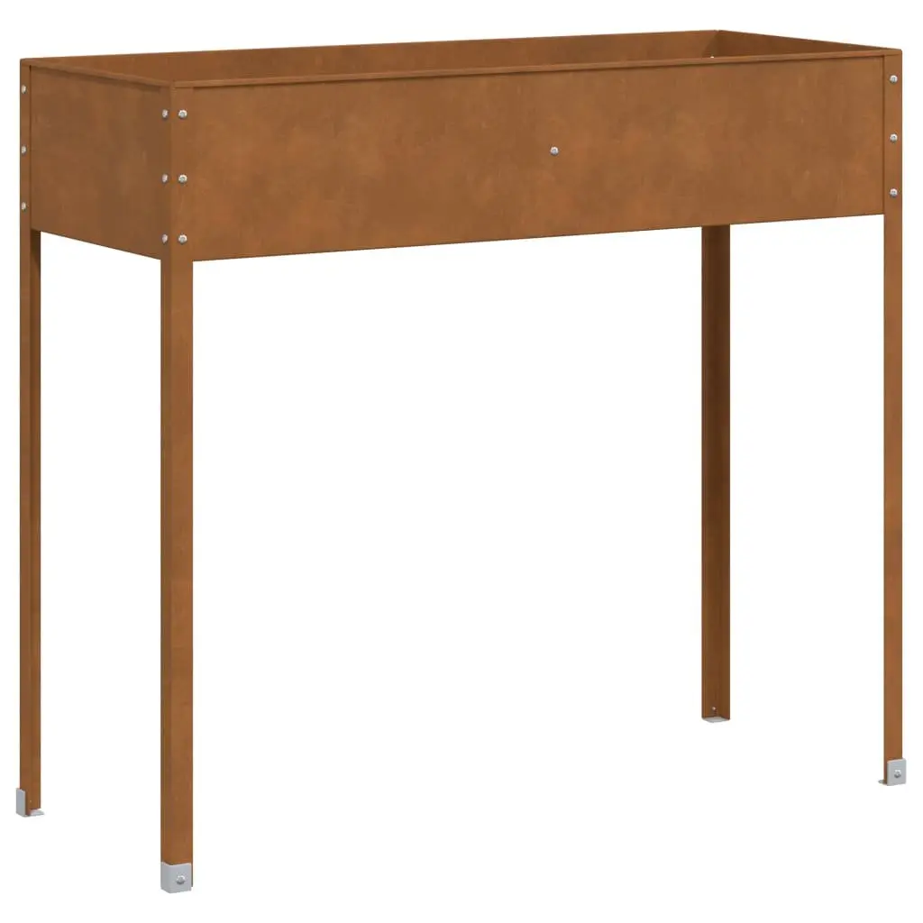 Garden Planter Box Steel 100.5 x 40.5 x 90 cm Brown