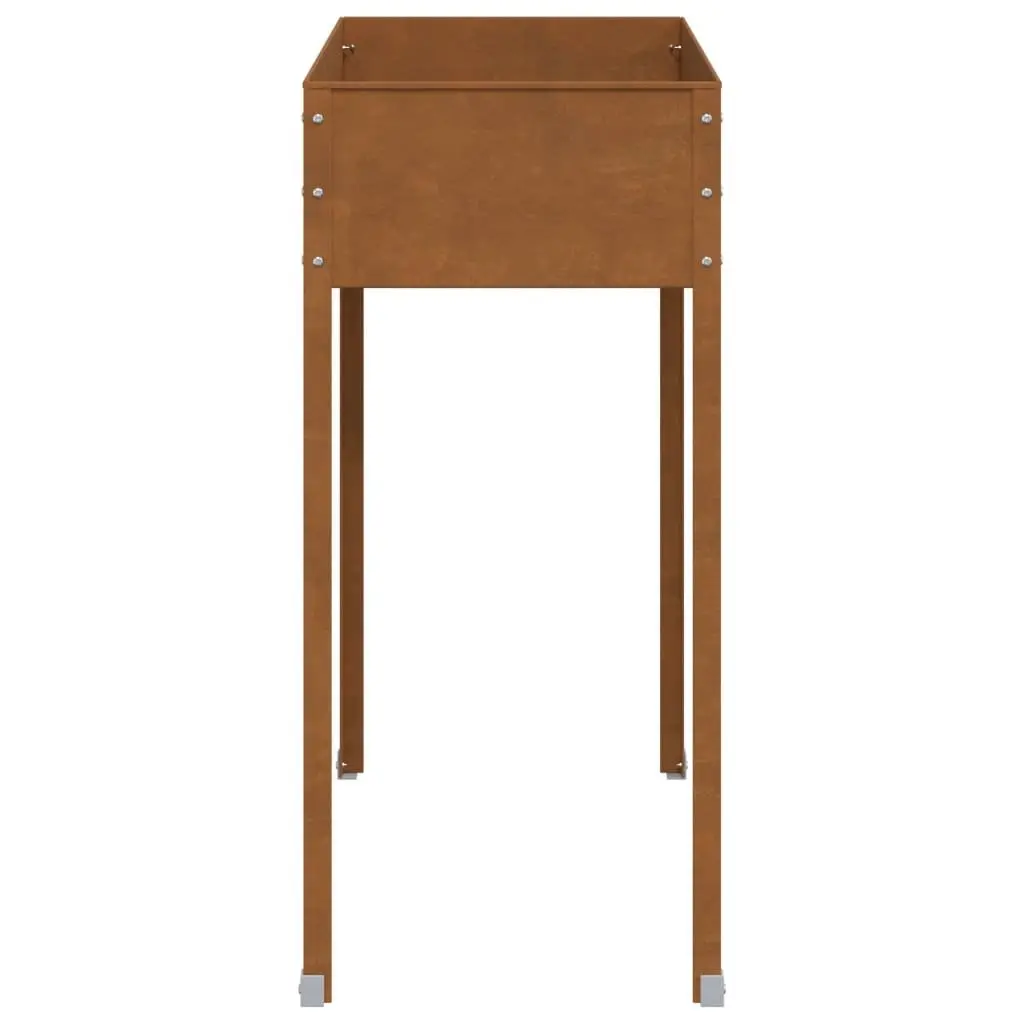 Garden Planter Box Steel 100.5 x 40.5 x 90 cm Brown