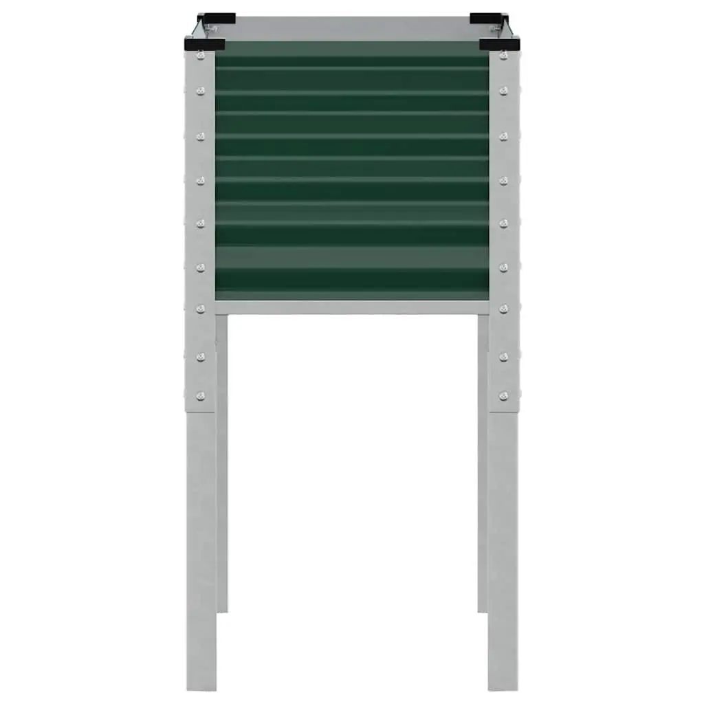 Green Garden Planter Box 45x45x88 cm Steel Stand