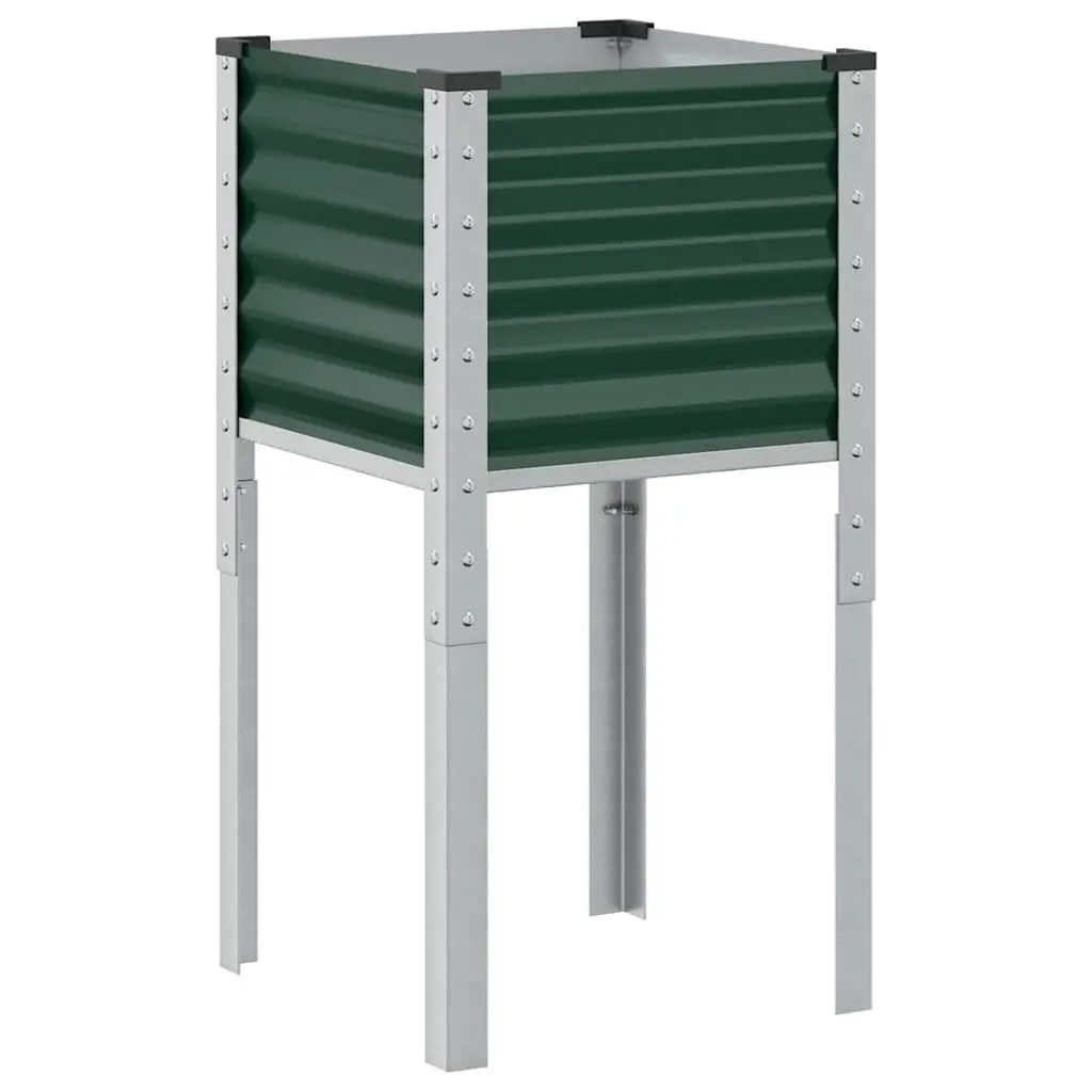 Green Garden Planter Box 45x45x88 cm Steel Stand