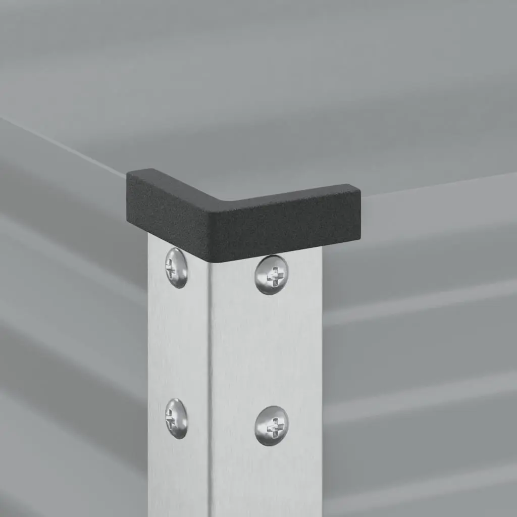 Garden Planter Box Steel 45x45x88 cm Grey