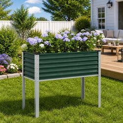 Steel Green Garden Planter Box for Outdoor Spaces