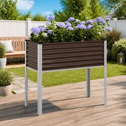 Durable Steel Garden Planter Box for Flowers and Vegetables