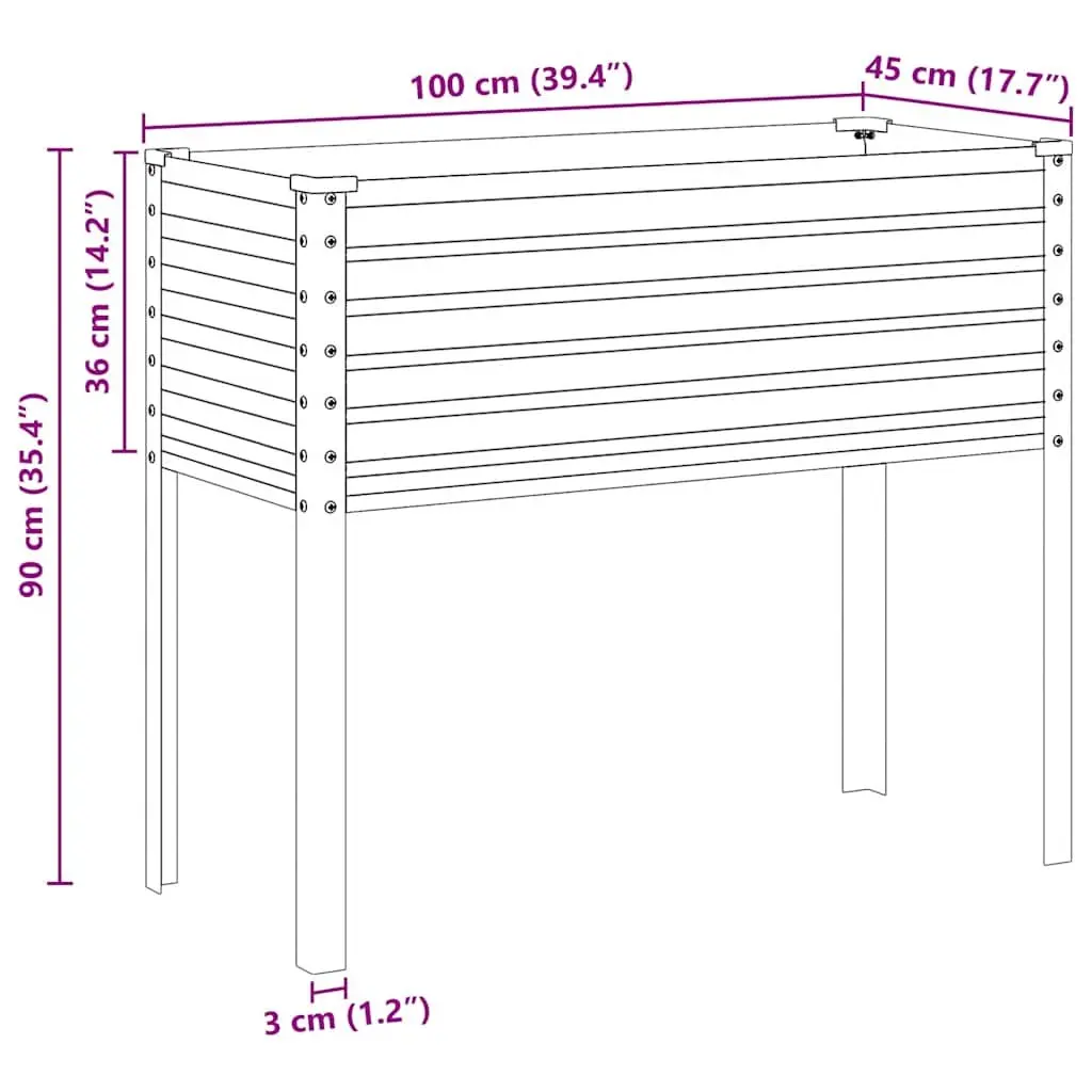 Steel Garden Planter Box for Flowers and Vegetables