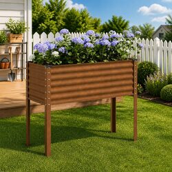 Durable Steel Garden Planter Box for Outdoor Use