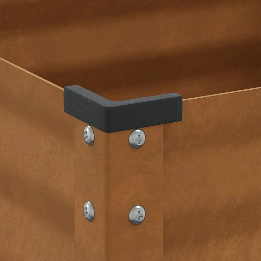 Garden Planter Box Steel 100x45x90 cm Brown