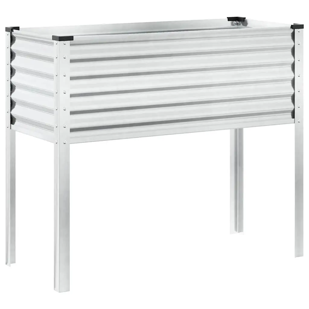 Garden Planter Box Steel 100x45x90 cm Brown