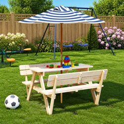 Durable Kids Garden Umbrella in Blue for Outdoor Use