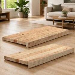 Premium Solid Oak Wood Window Sill 70x25x2 cm Pair