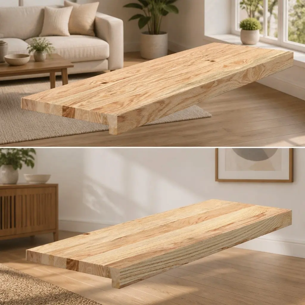 Solid Oak Window Sills Untreated Natural 80x25x2 cm