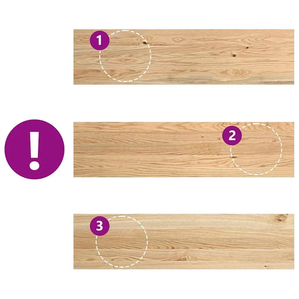 Solid Oak Wood Window Sills Untreated 100x25x2 cm 2 pcs