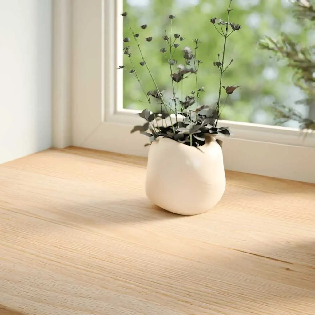 Solid Oak Wood Window Sills 2 pcs 110x25x2 cm Natural