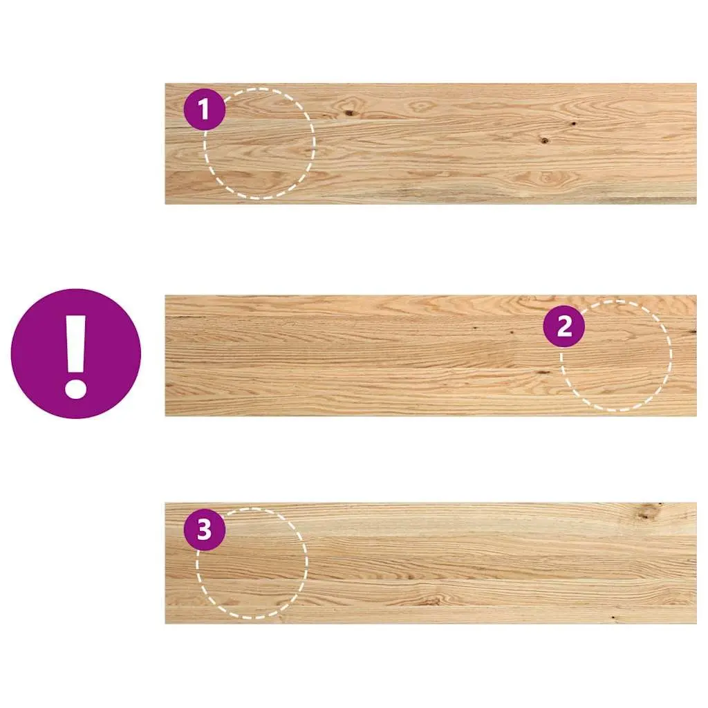 Solid Oak Wood Window Sills 2 pcs 110x25x2 cm Natural
