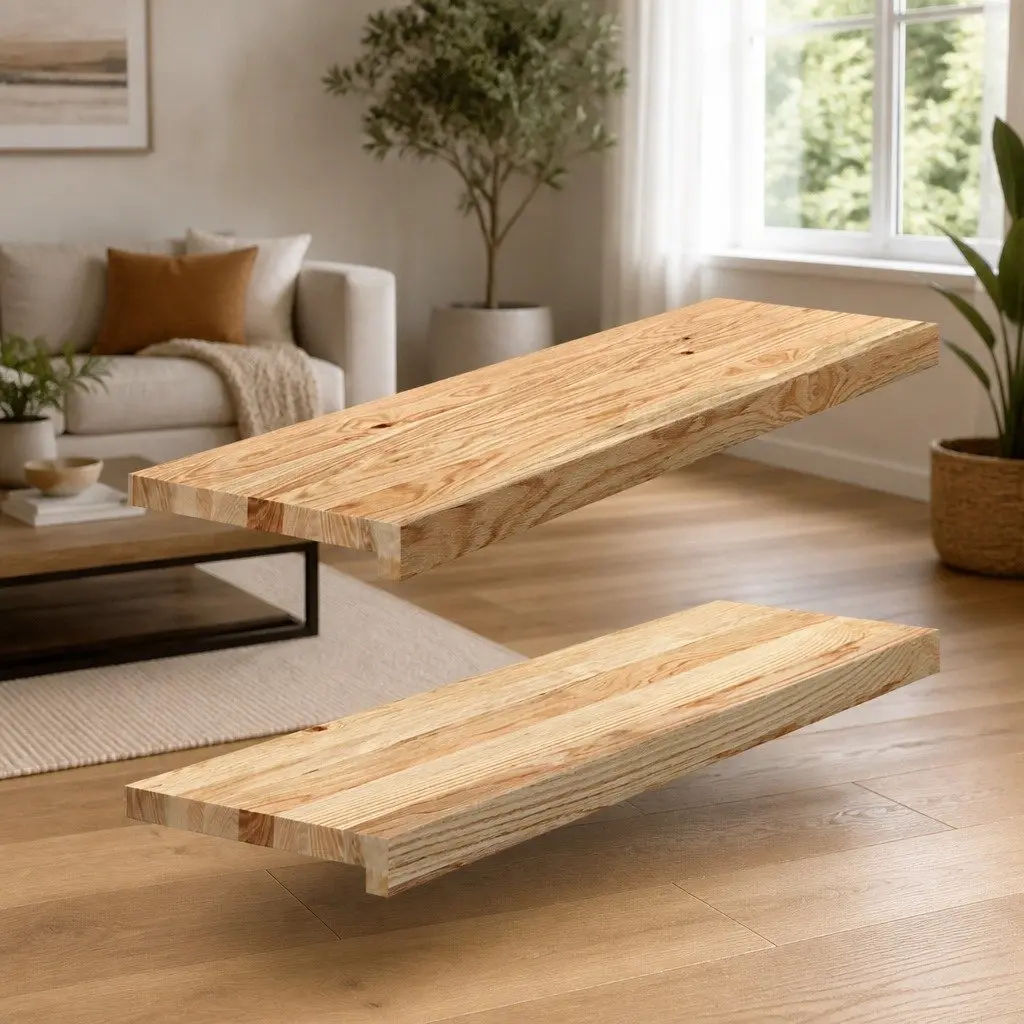 Solid Oak Wood Window Sills Untreated 90x30x2 cm Brown
