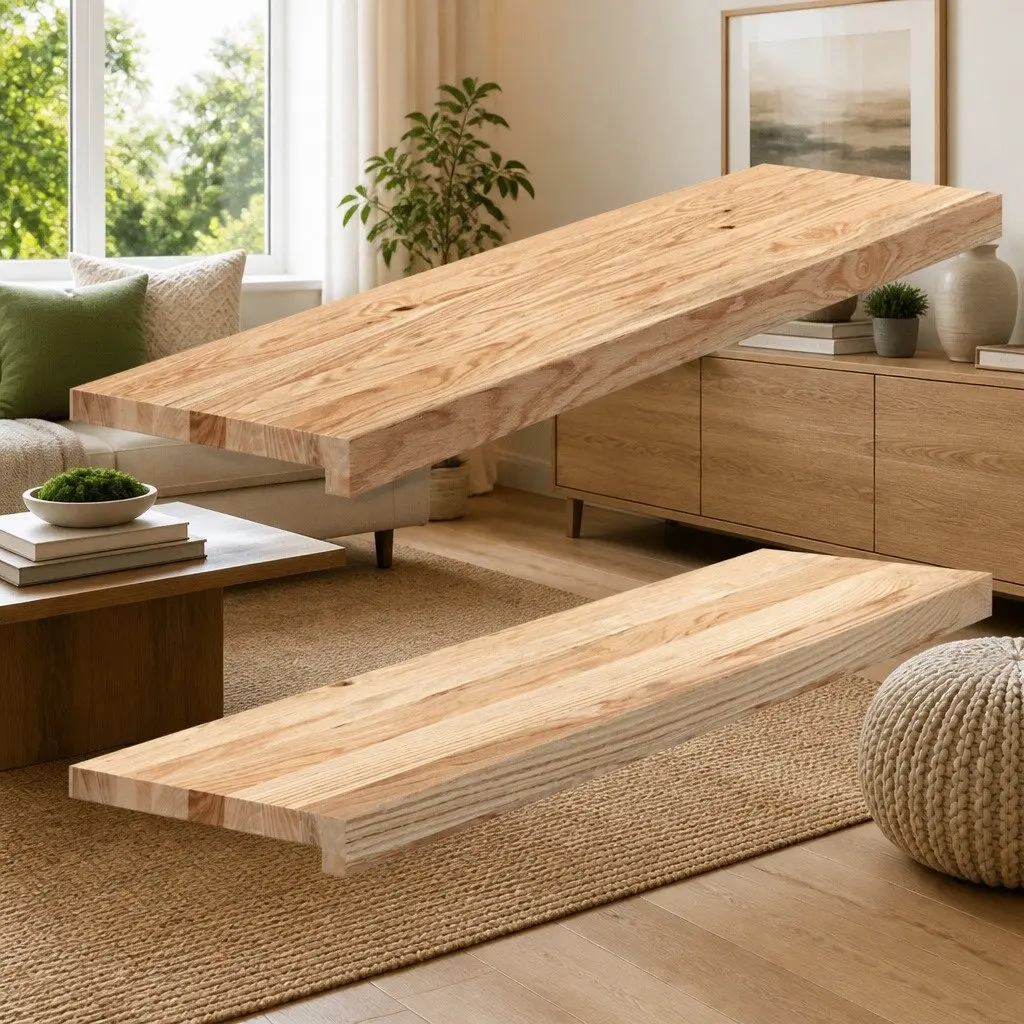 Solid Oak Wood Window Sills 100x30x2 cm Natural Brown