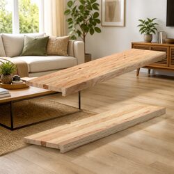 Window Sills 2pcs Untreated Solid Wood Oak 110x30x2cm Natural Wooden Ledge