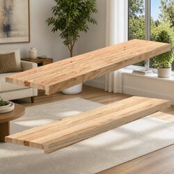 Solid Oak Window Sills Untreated 120x30x2 cm 2 pcs