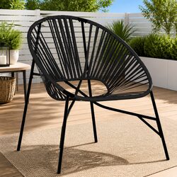 Black Outdoor Egg Chair for Relaxation and Comfort