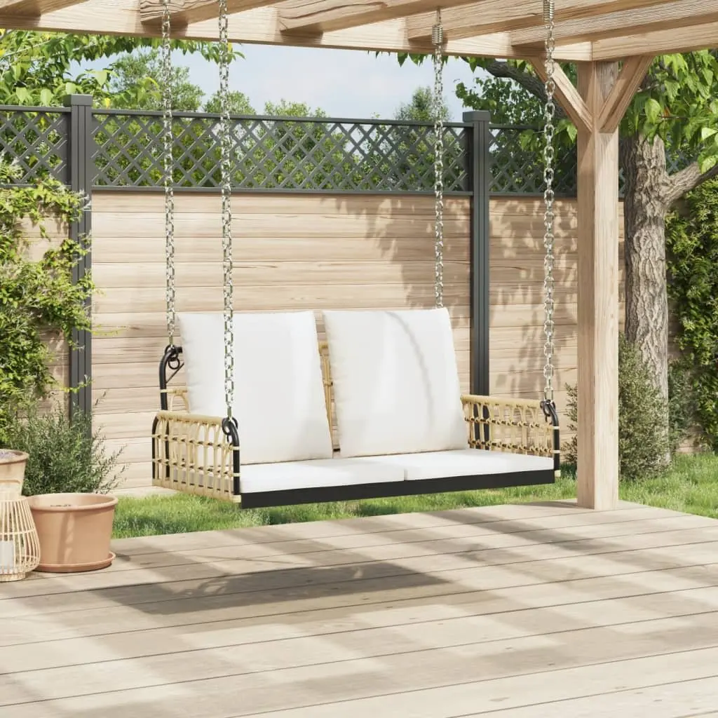 Swing Bench with Cushions for Outdoor Spaces