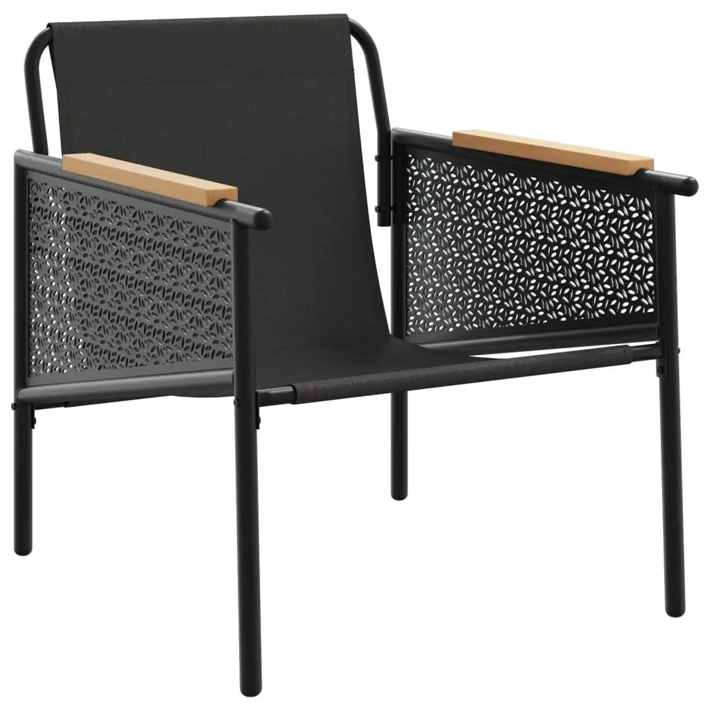 Black Steel Frame Balcony Furniture Set for Outdoors