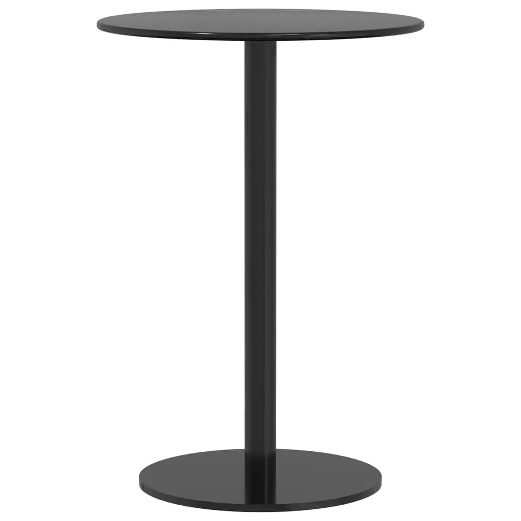 Round Black Garden Table for Outdoor Use Ø50cm