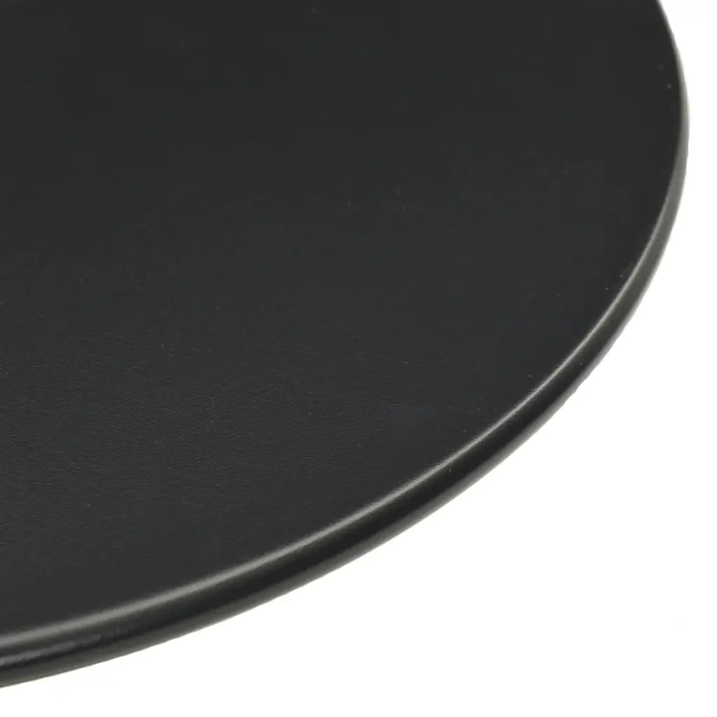 Round Black Garden Table for Outdoor Use Ø50cm