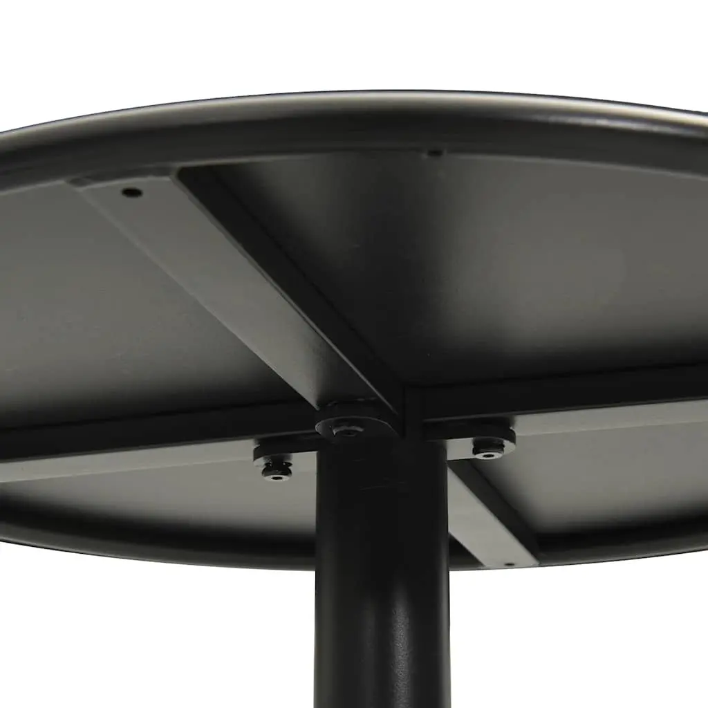 Round Black Garden Table Ø60cm for Outdoor Dining