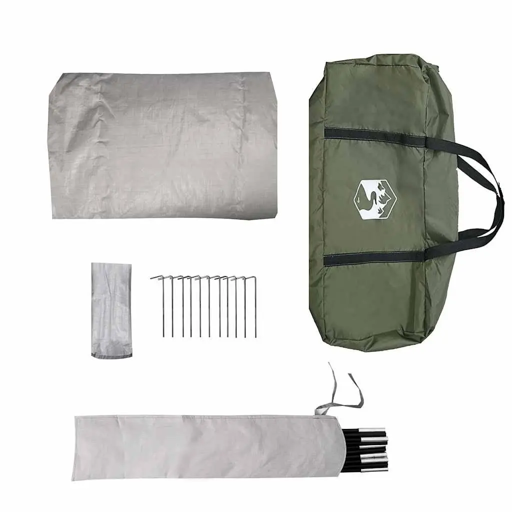 Fishing Tent Polyester 5-Person Waterproof Camping Shelter Olive Green