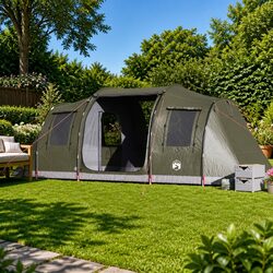 Durable 4-Person Waterproof Green Camping Tent