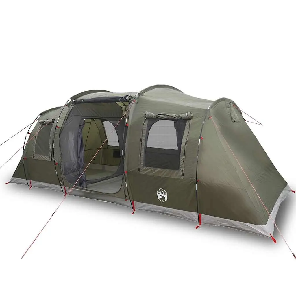 4-Person Waterproof Green Camping Tent