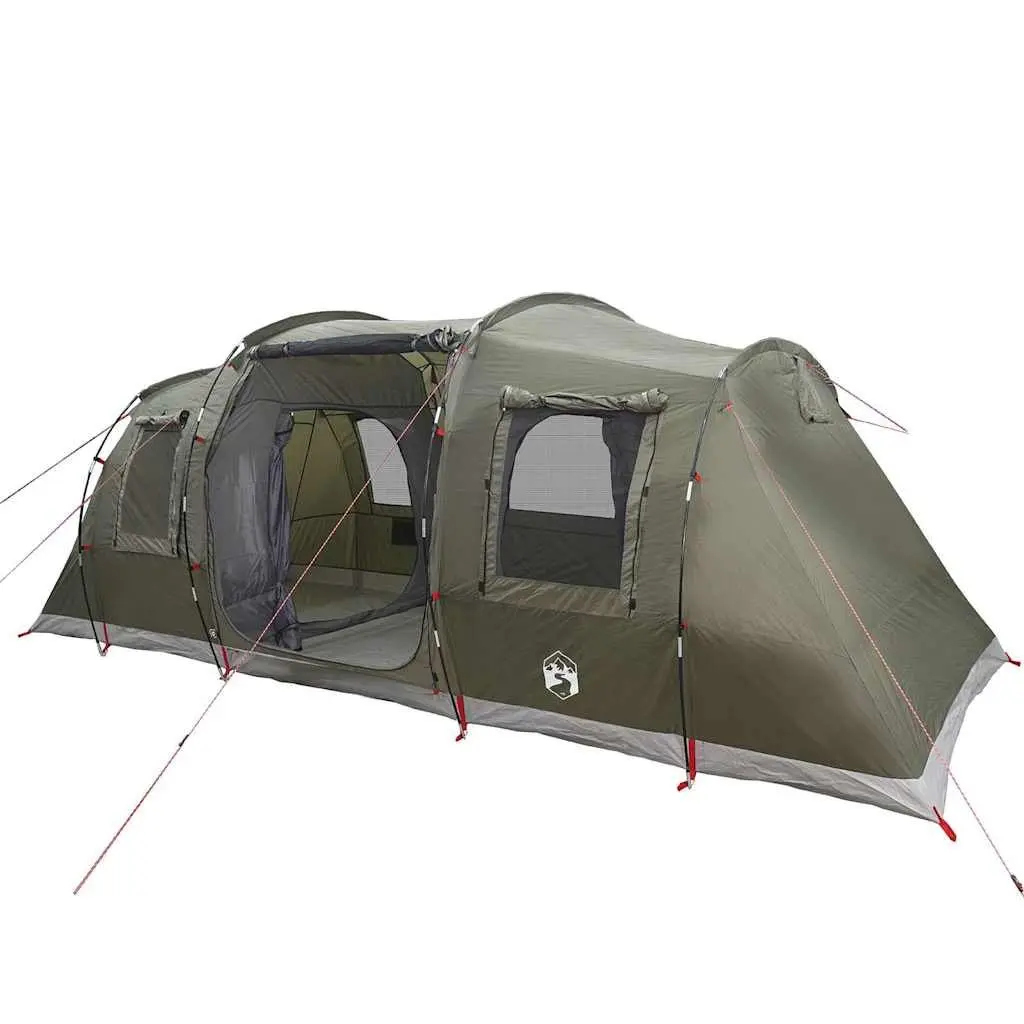 4-Person Waterproof Green Camping Tent