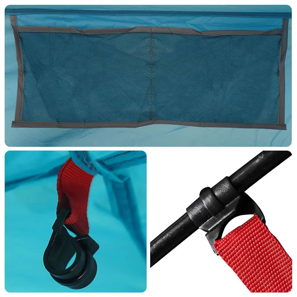 Shower Tent Polyester Waterproof Blue Portable Camping Privacy Toilet Changing Room
