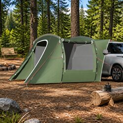 Waterproof Green Car Tent for Camping and Festivals
