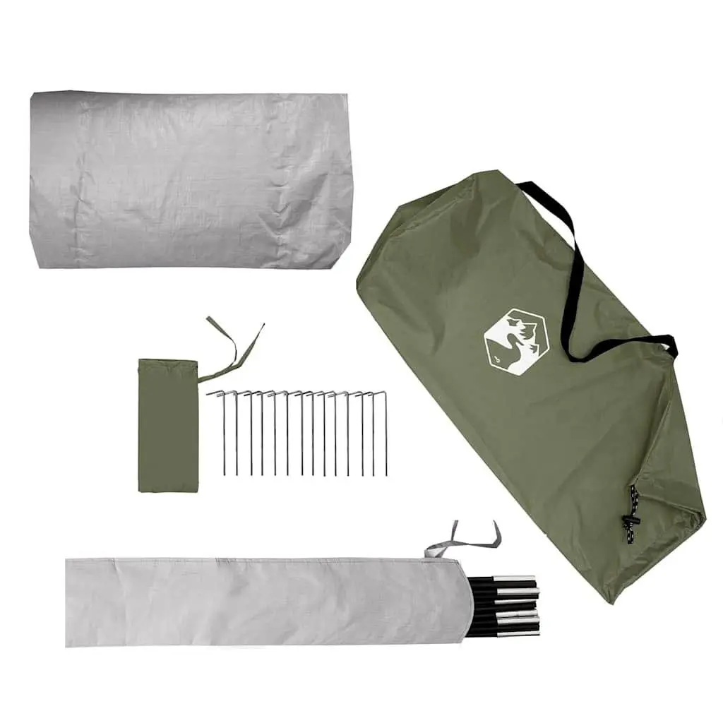 Camping Tent Polyester 2-Person Waterproof Olive Green