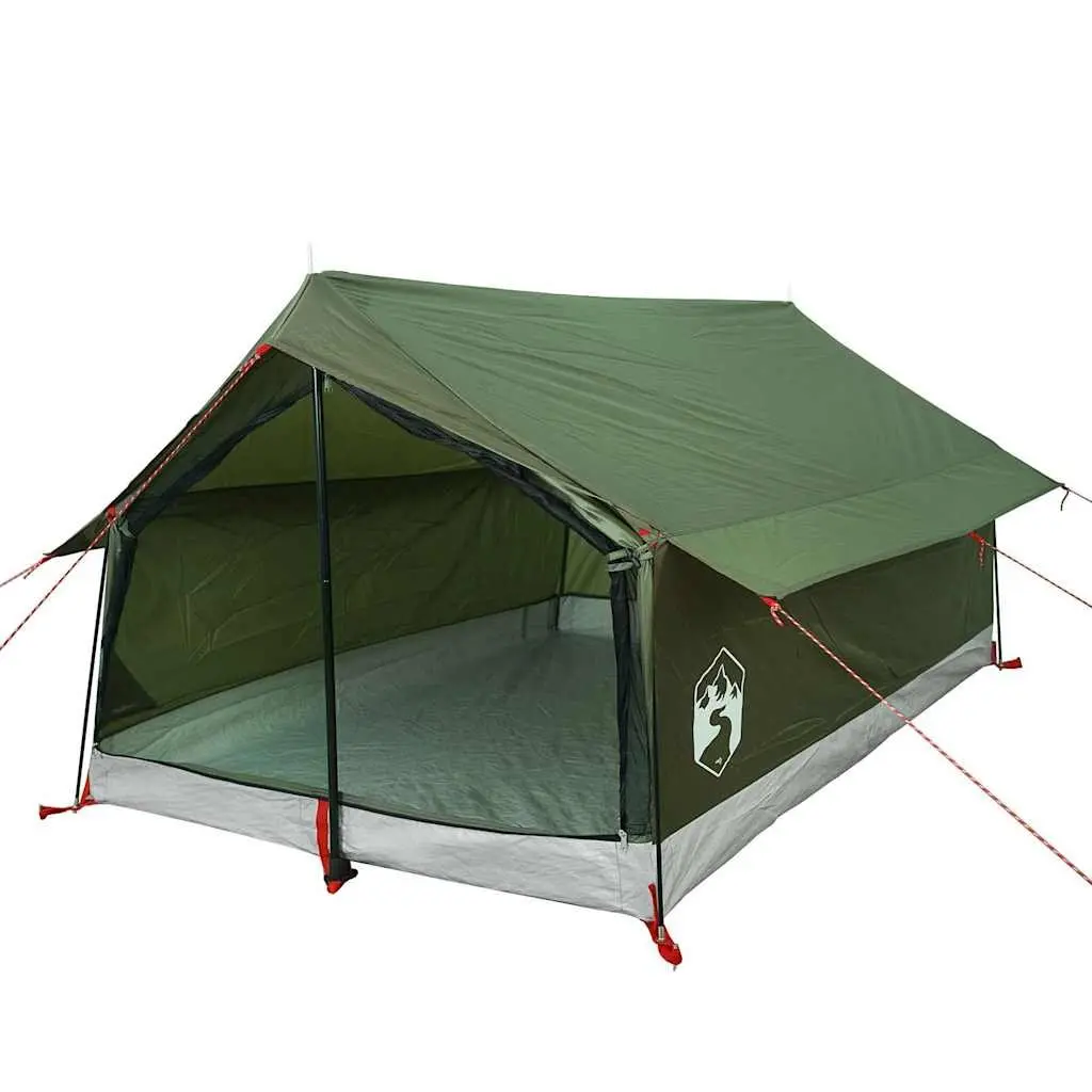 Camping Tent Polyester 2-Person Waterproof Olive Green