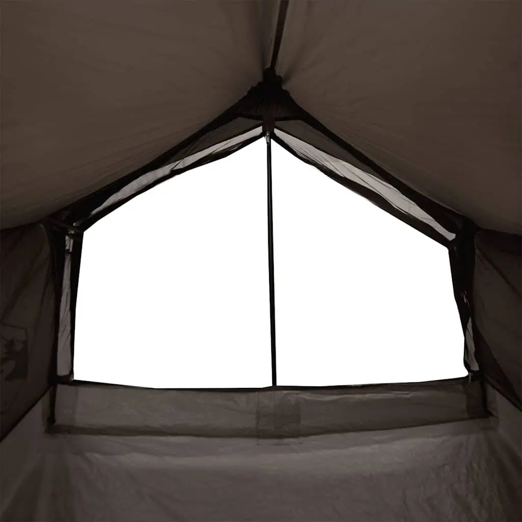 Camping Tent Polyester 2-Person Brown Waterproof Mesh Ventilation Portable Easy Setup