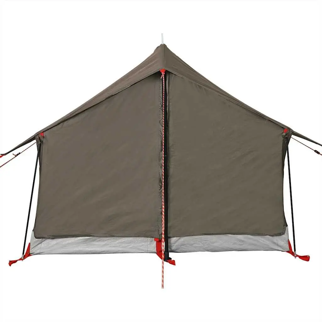 Camping Tent Polyester 2-Person Brown Waterproof Mesh Ventilation Portable Easy Setup