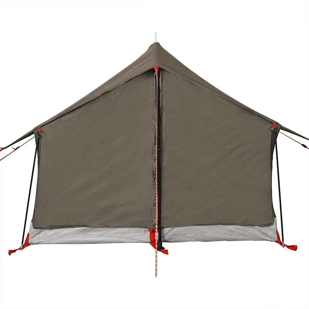 Camping Tent Polyester 2-Person Brown Waterproof Mesh Ventilation Portable Easy Setup