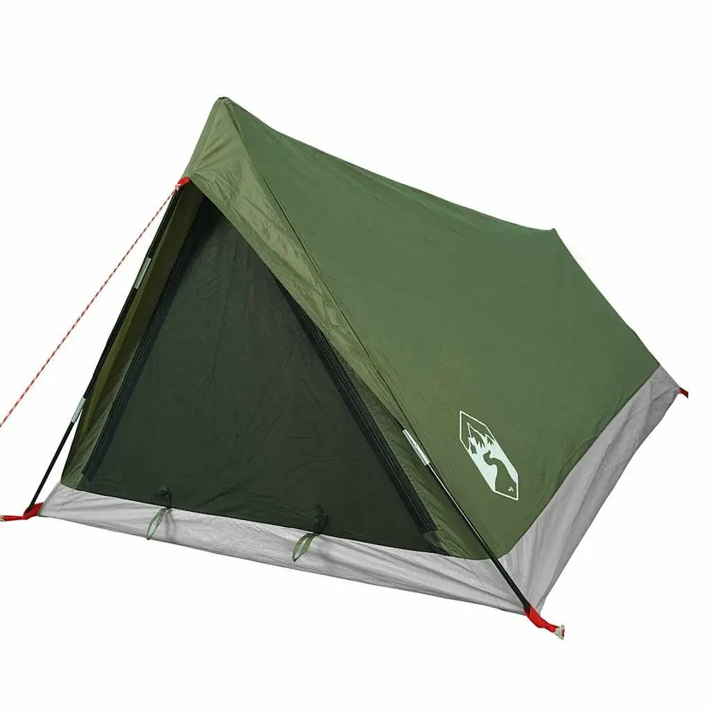Camping Tent Polyester 2-Person Green Waterproof Mosquito Protection