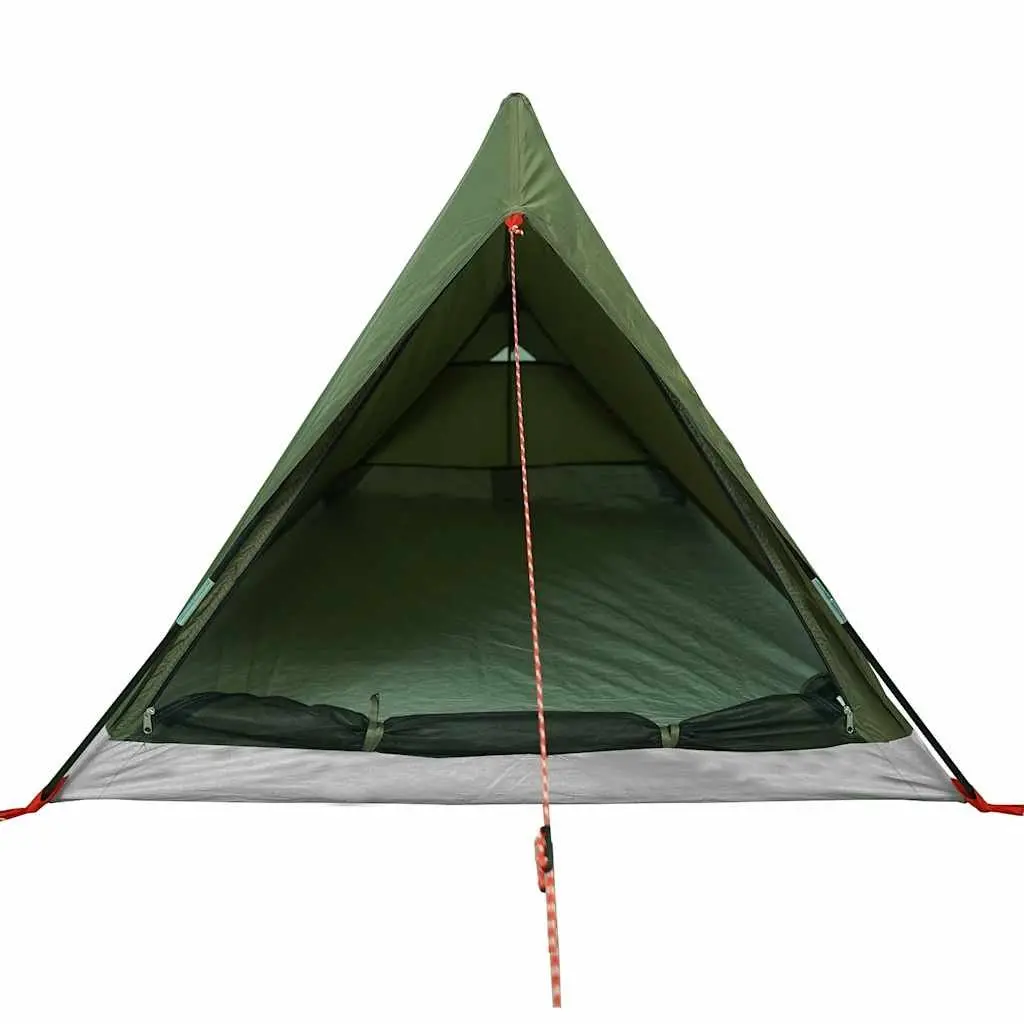 Camping Tent Polyester 2-Person Green Waterproof Mosquito Protection